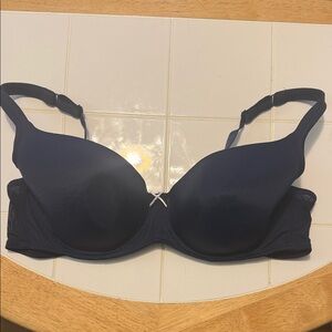 44C Cacique Lightly Lined Balconette Navy Blue Bra
